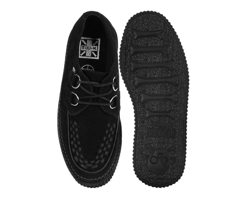 T.U.K. Shoes S9789 Black Suede Classic Stratocreeper