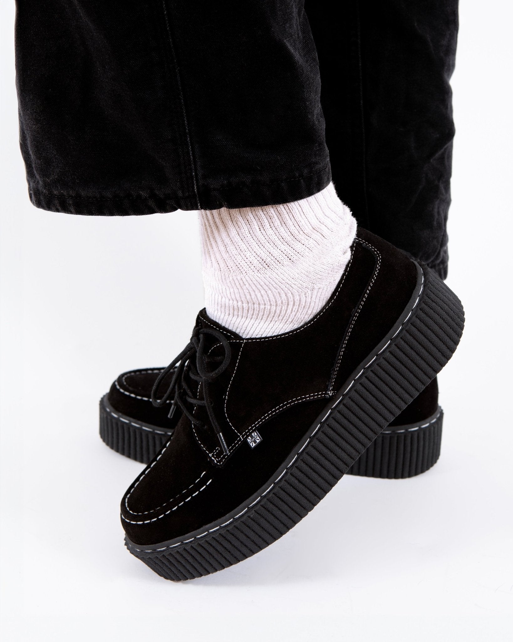 T.U.K. Shoes G3392 Black Suede Vintage Mondo Creeper