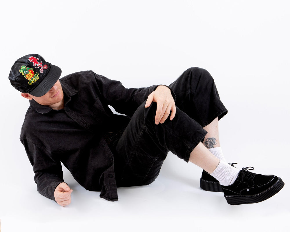 T.U.K. Shoes G3392 Black Suede Vintage Mondo Creeper