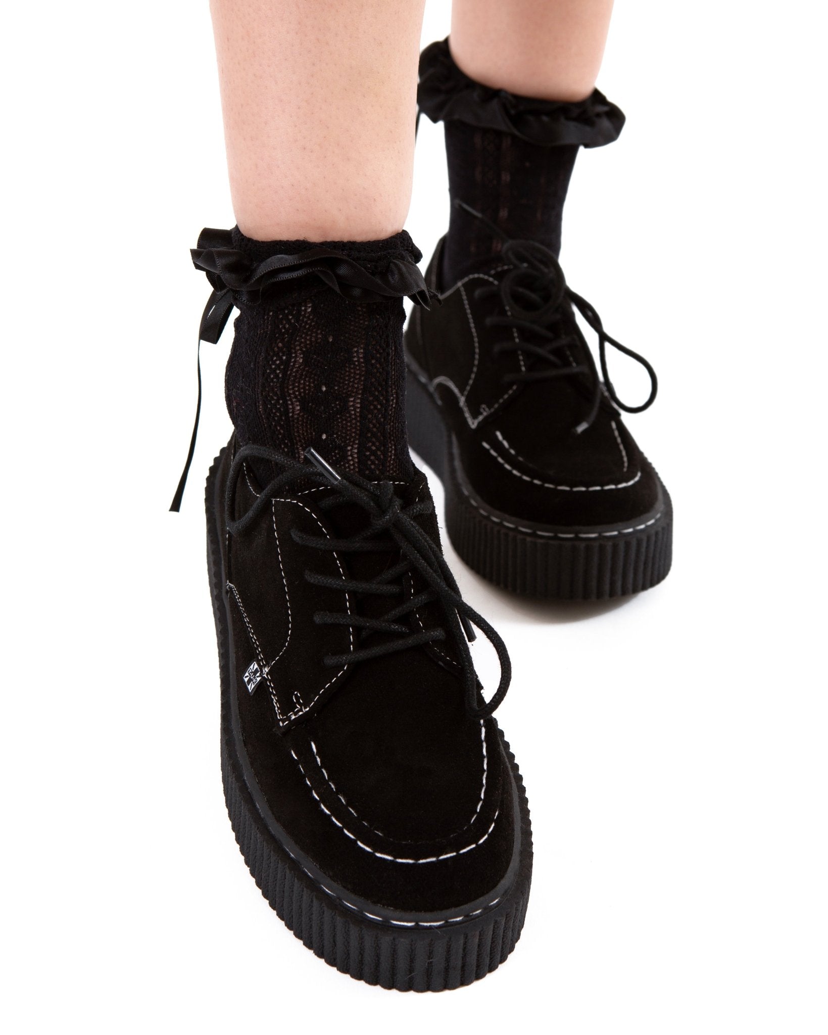 T.U.K. Shoes G3392 Black Suede Vintage Mondo Creeper