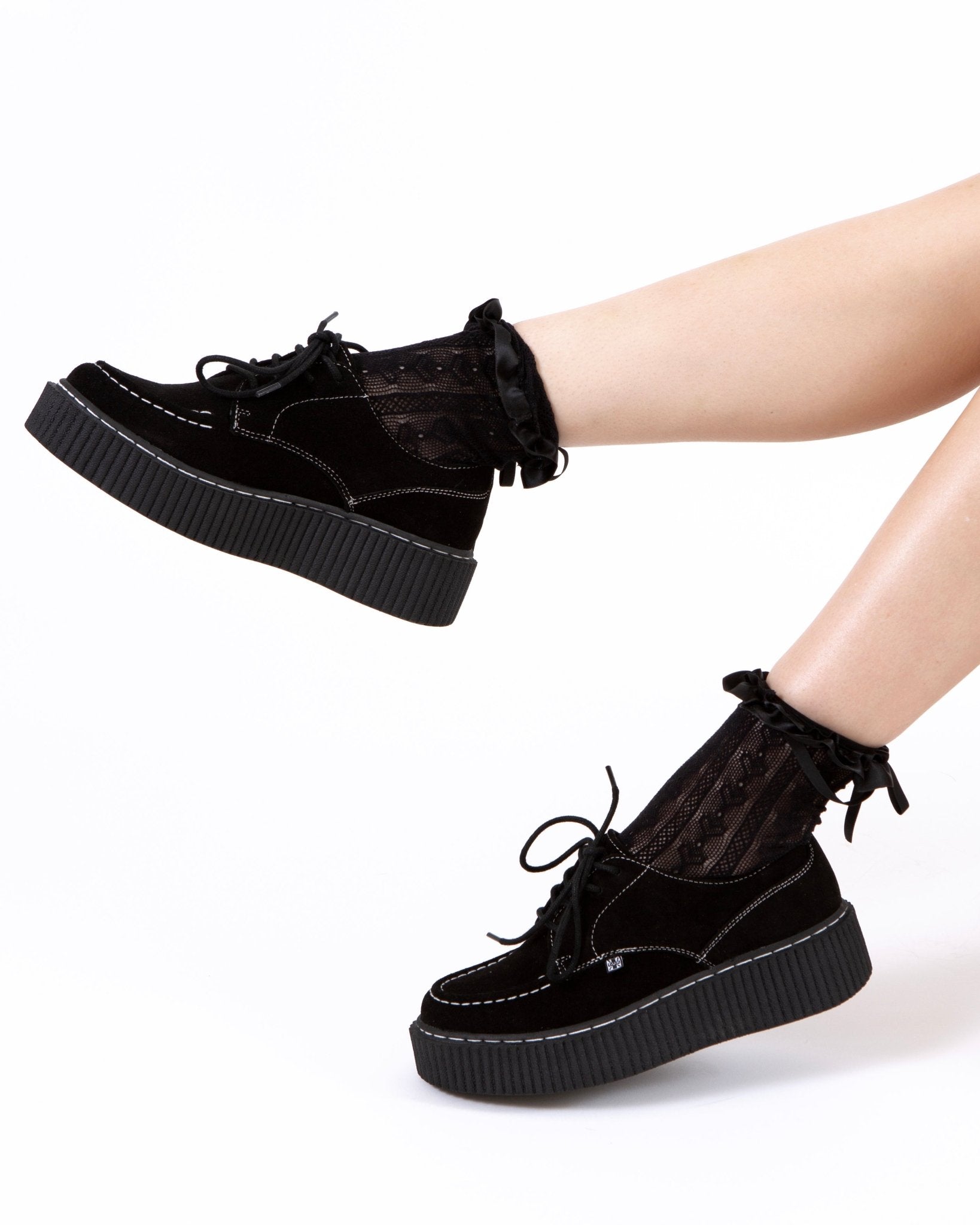 T.U.K. Shoes G3392 Black Suede Vintage Mondo Creeper