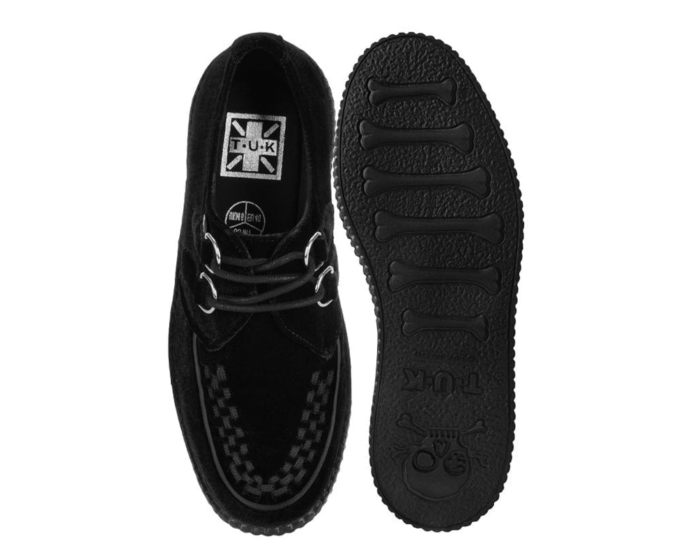 T.U.K. Shoes V9492 Black Velvet Viva Mondo Creeper