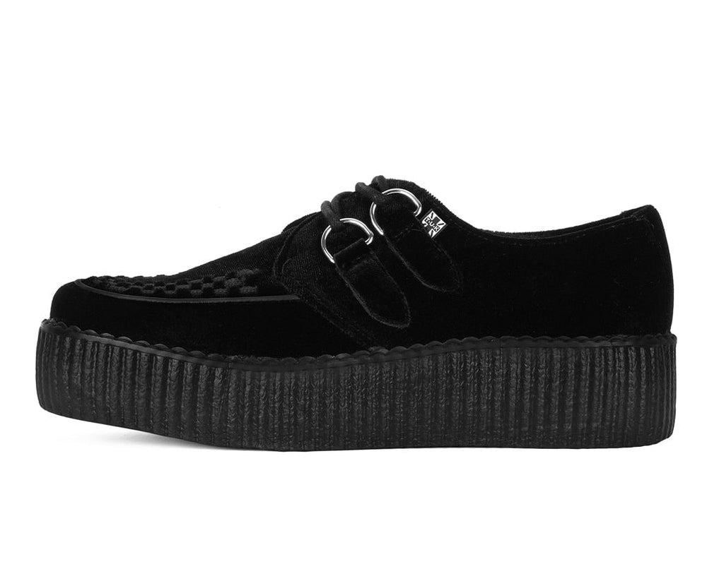 T.U.K. Shoes V9492 Black Velvet Viva Mondo Creeper