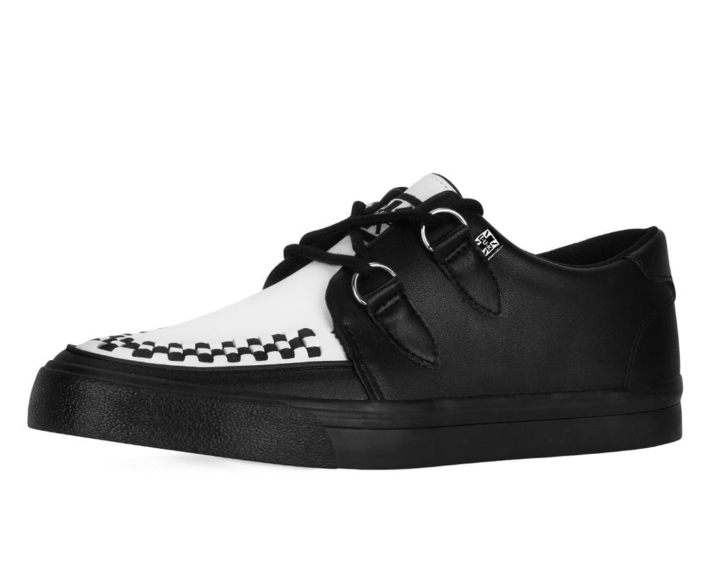 T.U.K. Shoes A9180 Black & White D-Ring Sneaker