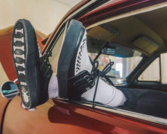 T.U.K. Shoes A9180 Black & White D-Ring Sneaker