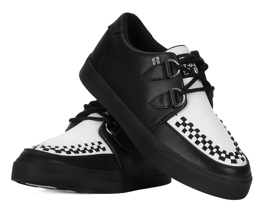 T.U.K. Shoes A9180 Black & White D-Ring Sneaker