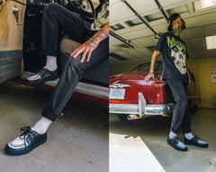 T.U.K. Shoes A9180 Black & White D-Ring Sneaker