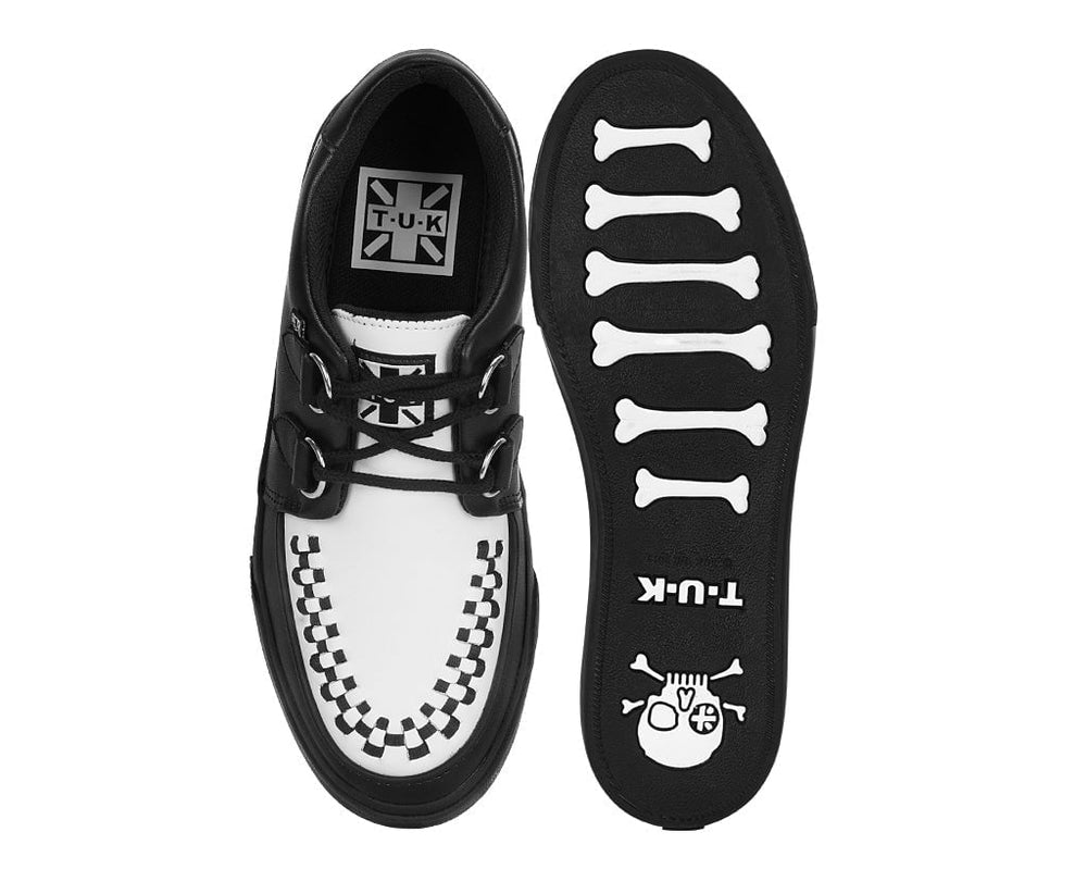 T.U.K. Shoes A9180 Black & White D-Ring Sneaker