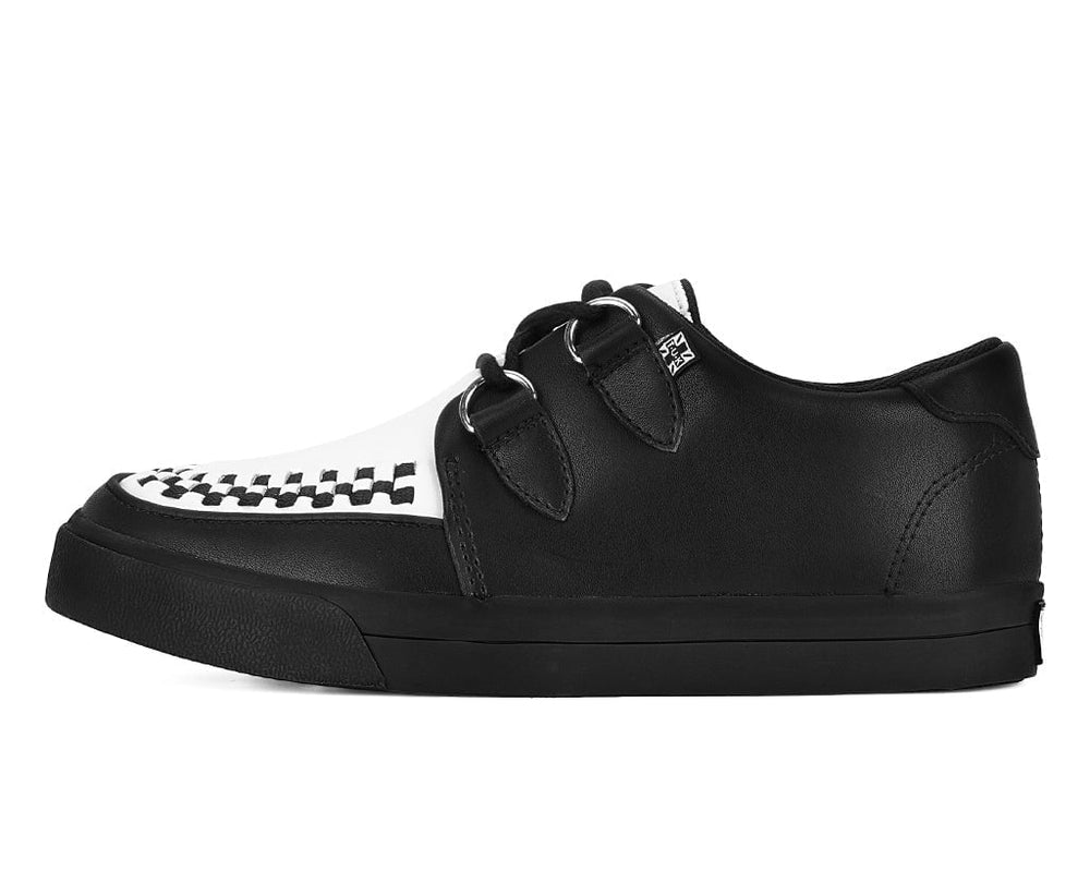 T.U.K. Shoes A9180 Black & White D-Ring Sneaker