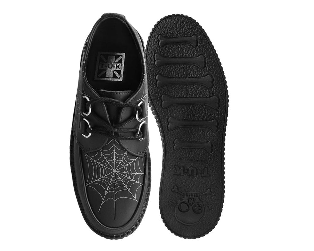 T.U.K. Shoes V9745 Black Glow Spiderweb Viva Mondo Creeper