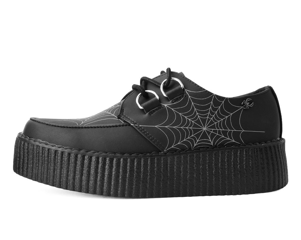 T.U.K. Shoes V9745 Black Glow Spiderweb Viva Mondo Creeper