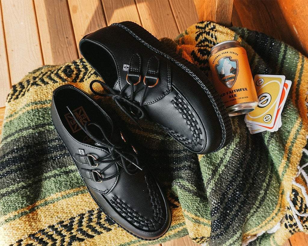 T.U.K. Shoes F9321 Black TUKskin™ Viva Low Creeper