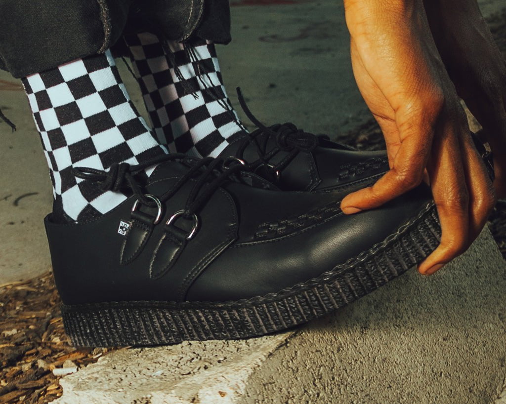 T.U.K. Shoes F9321 Black TUKskin™ Viva Low Creeper