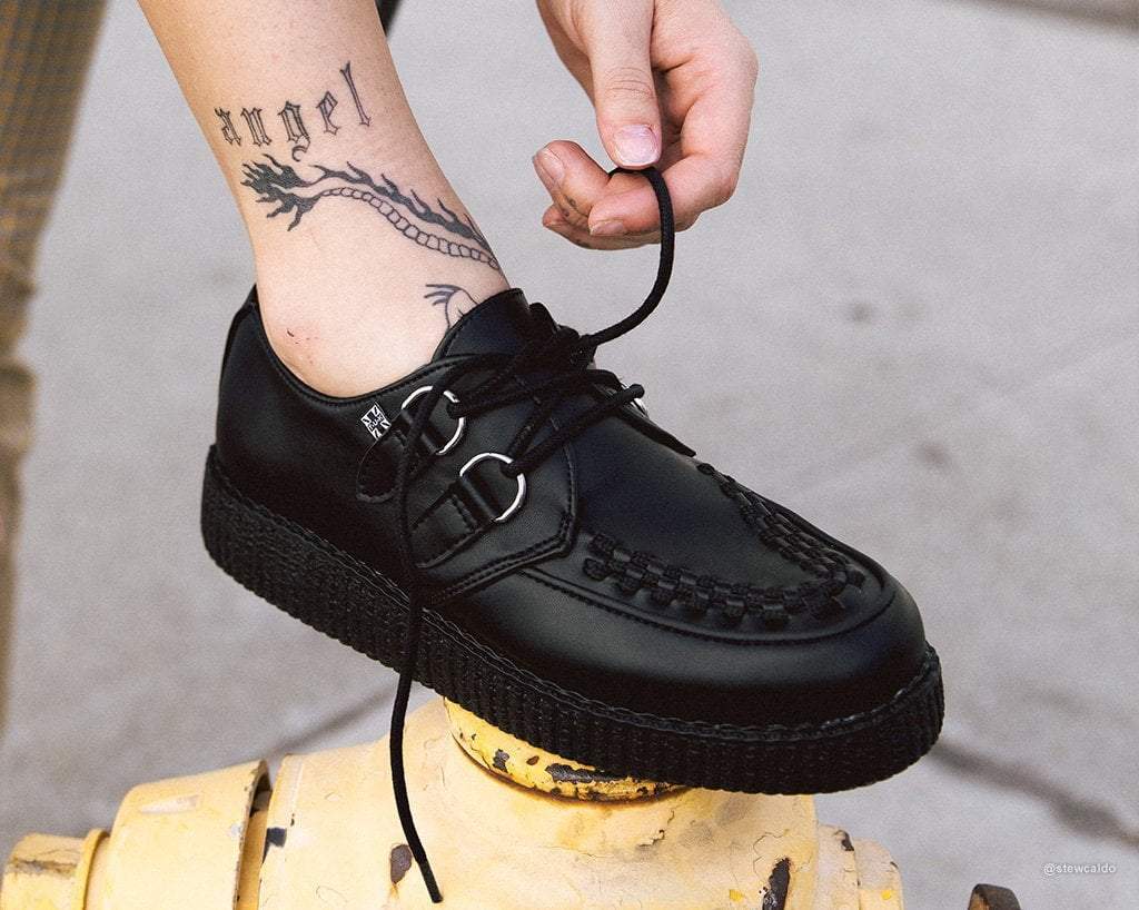 T.U.K. Shoes F9321 Black TUKskin™ Viva Low Creeper