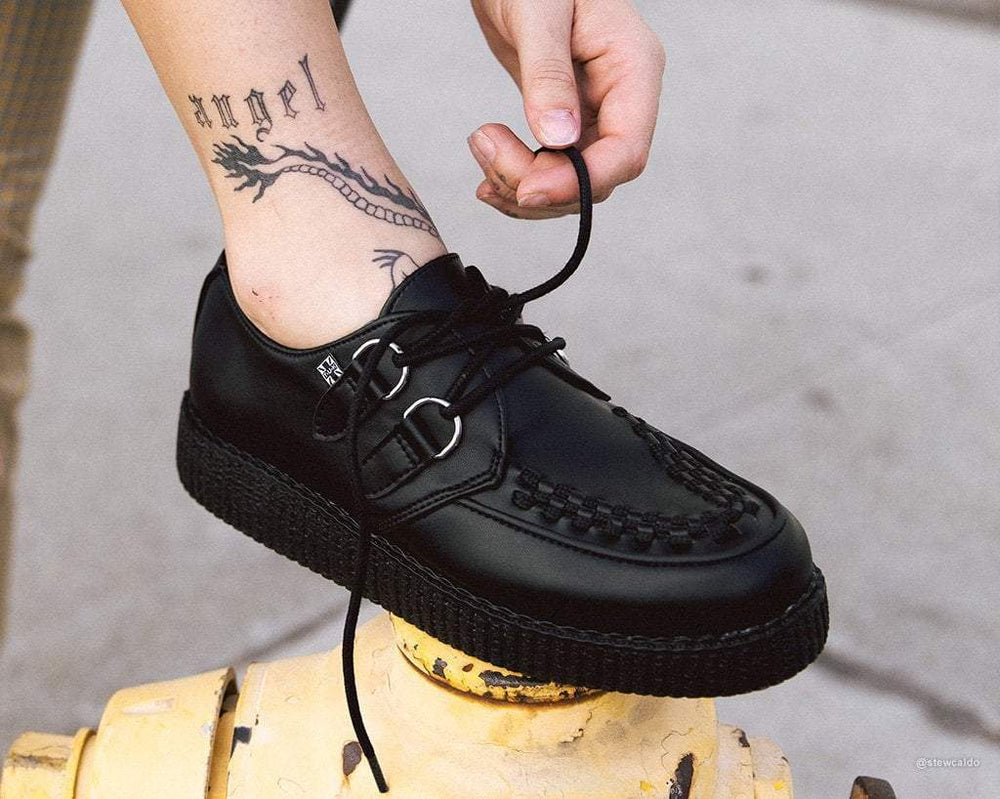 T.U.K. Shoes F9321 Black TUKskin™ Viva Low Creeper