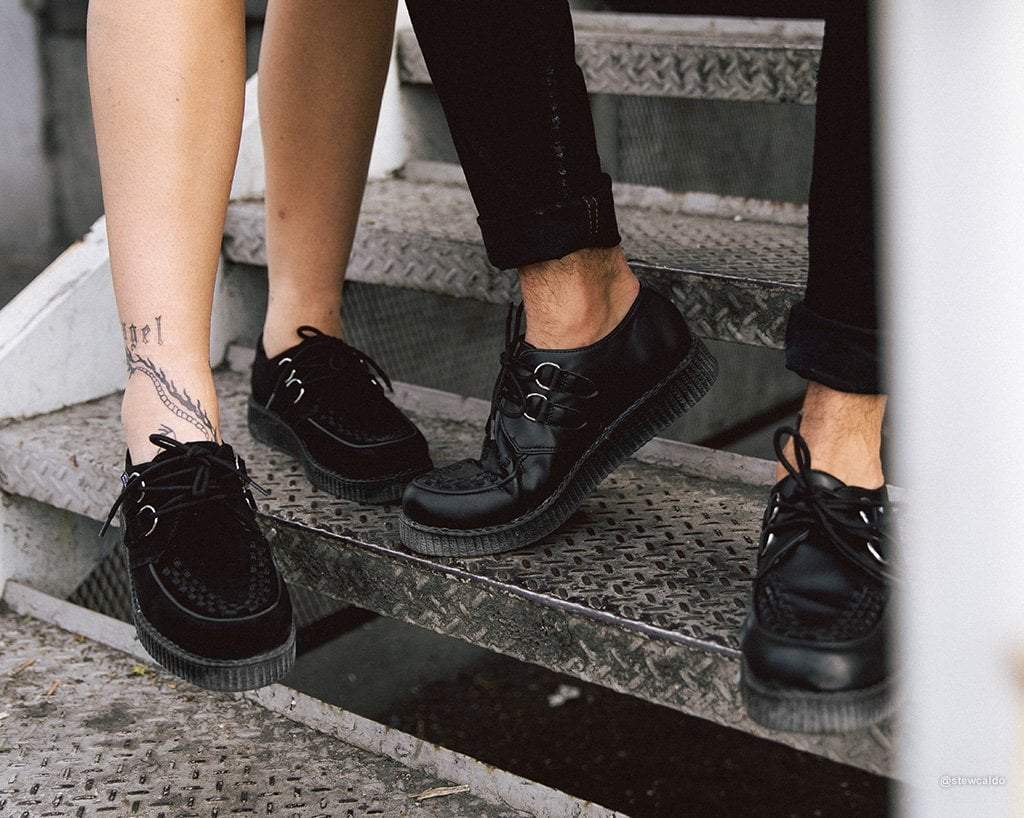 T.U.K. Shoes F9321 Black TUKskin™ Viva Low Creeper