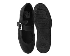 T.U.K. Shoes F9829L Black Faux Suede Viva Low Mary Jane