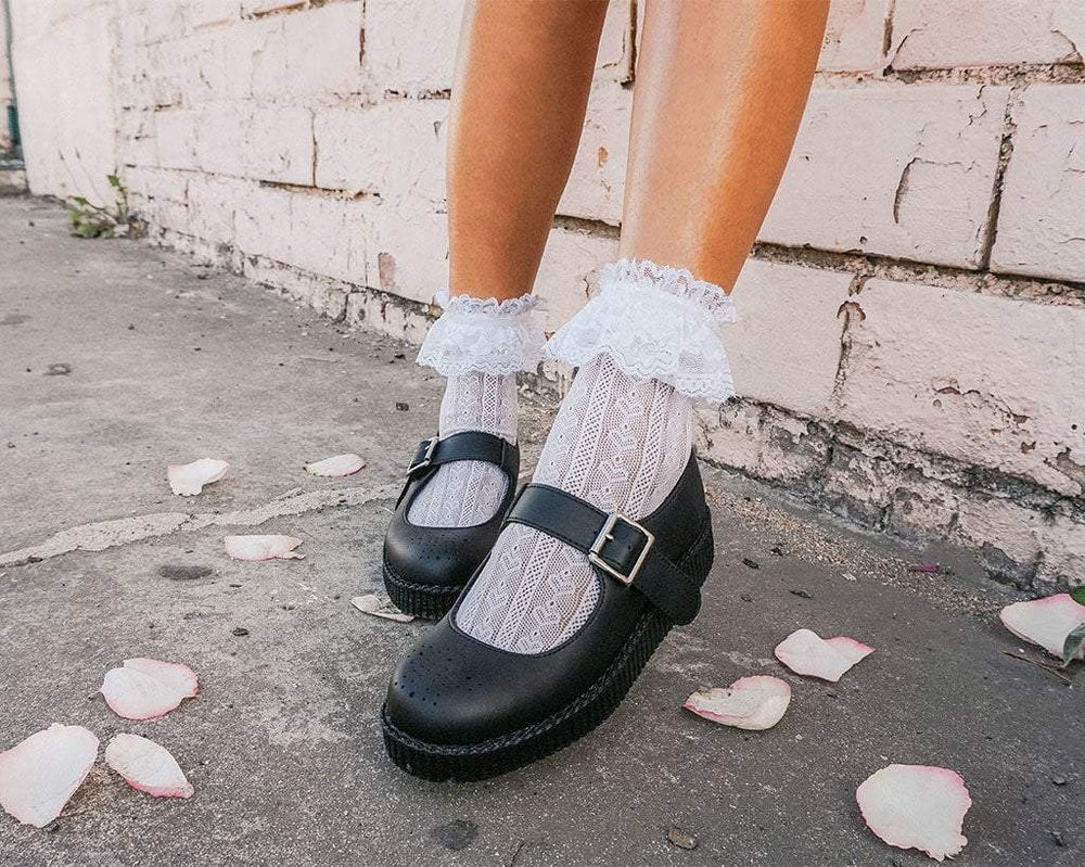 T.U.K. Shoes Black TUKskin™ Viva Low Mary Jane