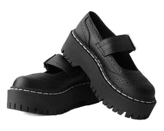 T.U.K. Shoes A9887L Black Double Decker Mary Jane