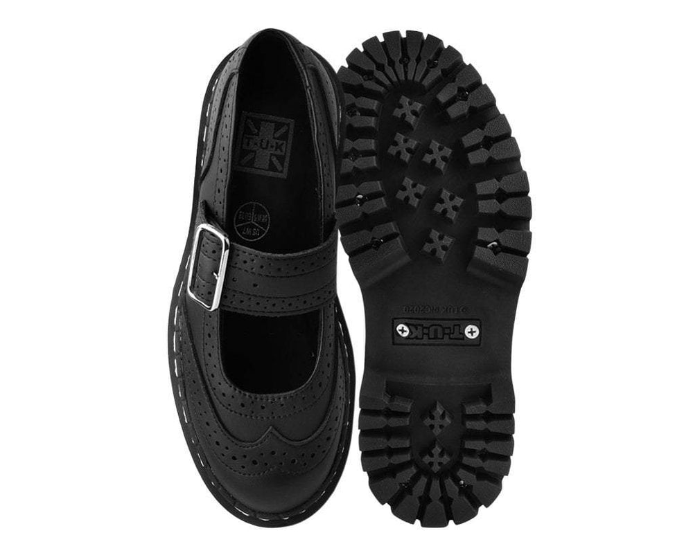 T.U.K. Shoes A9887L Black Double Decker Mary Jane