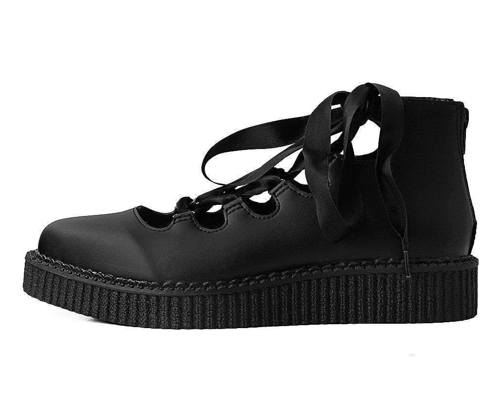 T.U.K. Shoes A9768L Black TUKskin™ 5-Loop Ribbon Mary Jane
