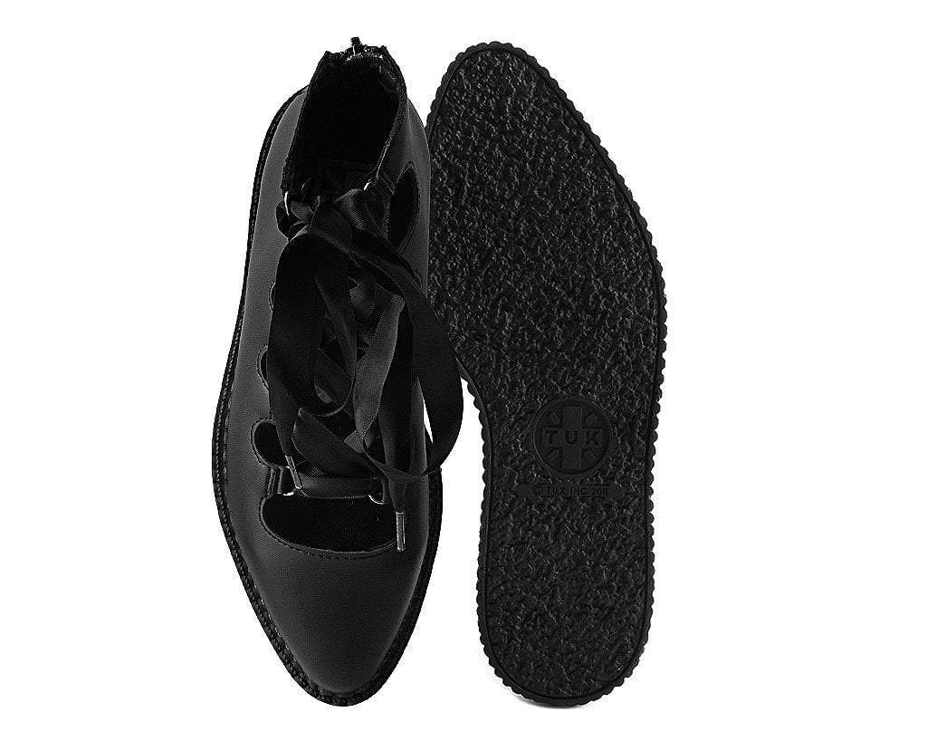 T.U.K. Shoes A9768L Black TUKskin™ 5-Loop Ribbon Mary Jane