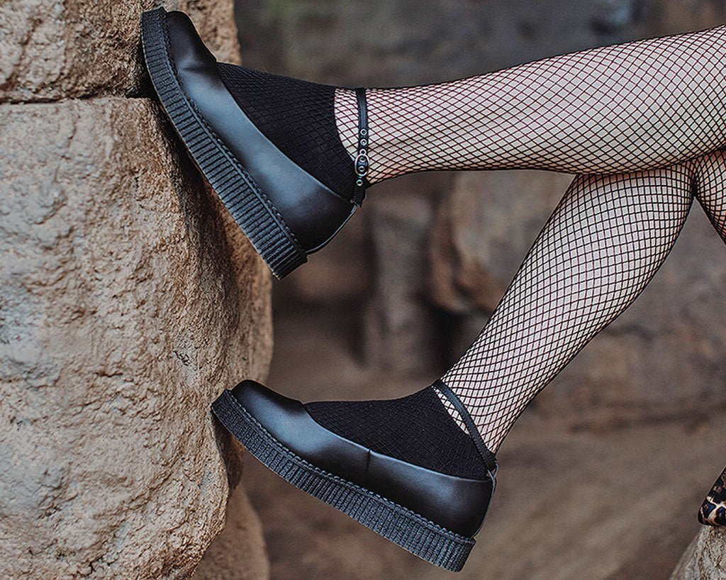 T.U.K. Shoes A9729L Black TUKskin™ Ballet Creeper
