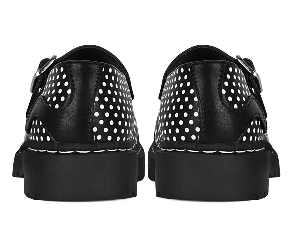 T.U.K. Shoes T2353 Black Polka Dot Kitty Mary Jane