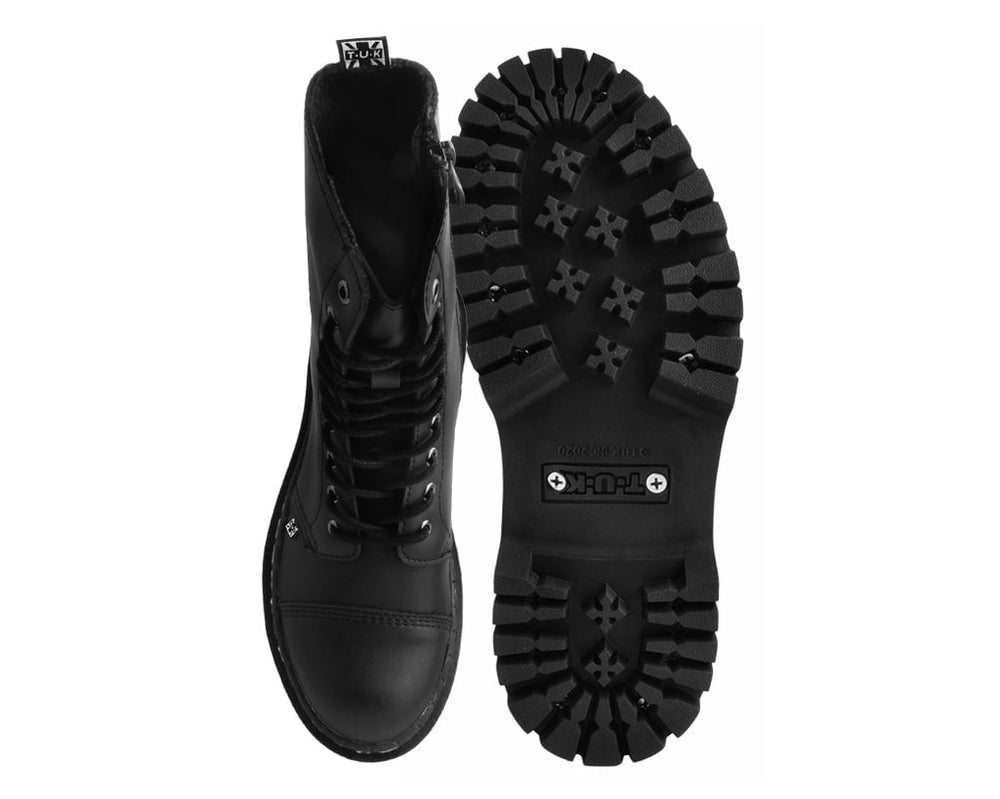 T.U.K. Shoes A3116 Black TUKskin™ 10-Eye Double Decker Boot