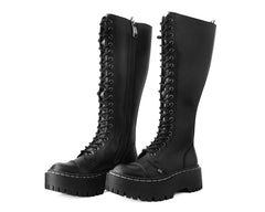 T.U.K. Shoes A3117 Black TUKskin™ Knee-high Double Decker Boot