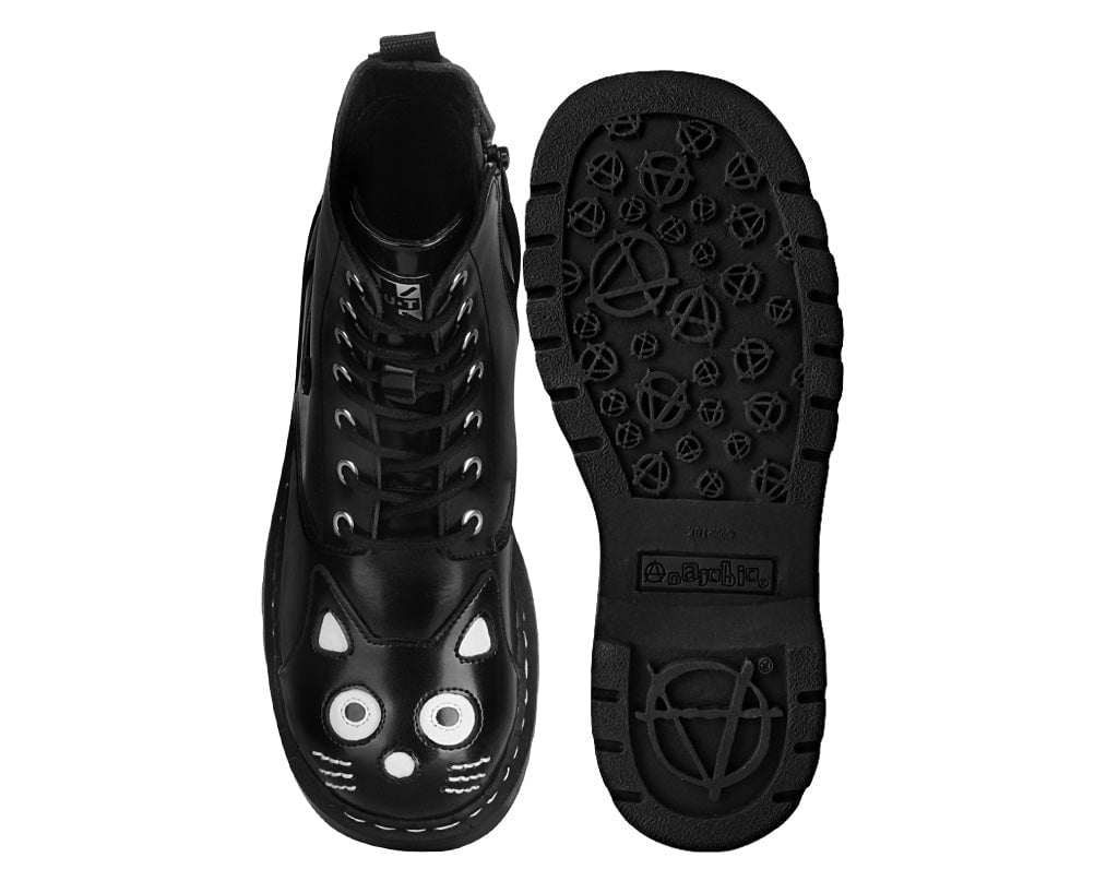 T.U.K. Shoes T2343 Black Leather Kitty Boot