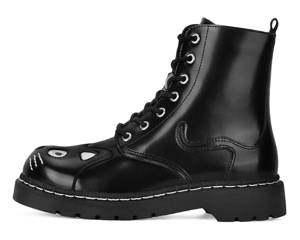 T.U.K. Shoes T2343 Black Leather Kitty Boot