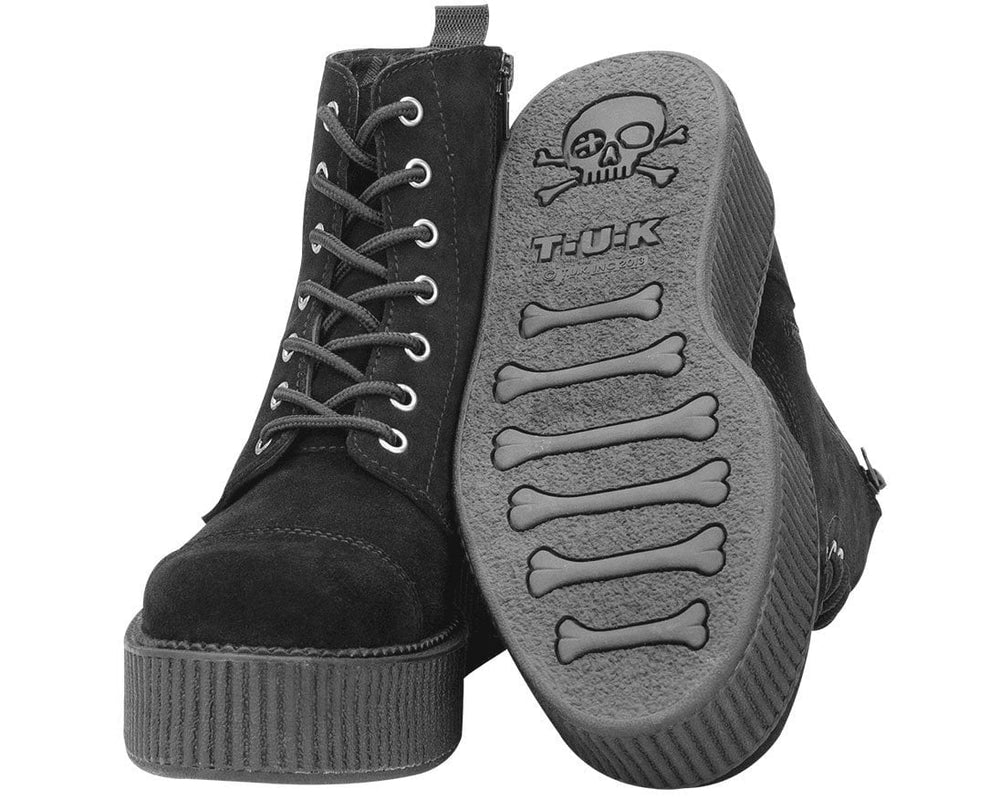 T.U.K. Shoes A8642L Black Suede Viva Mondo Boots