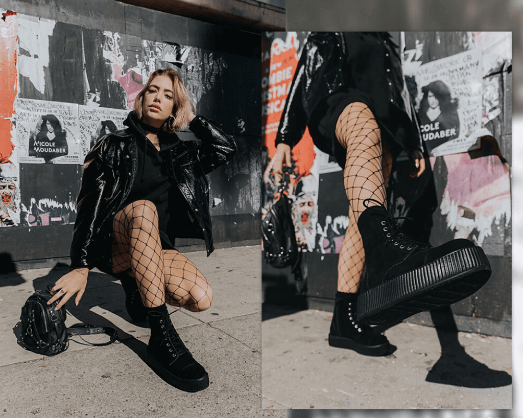 T.U.K. Shoes A8642L Black Suede Viva Mondo Boots