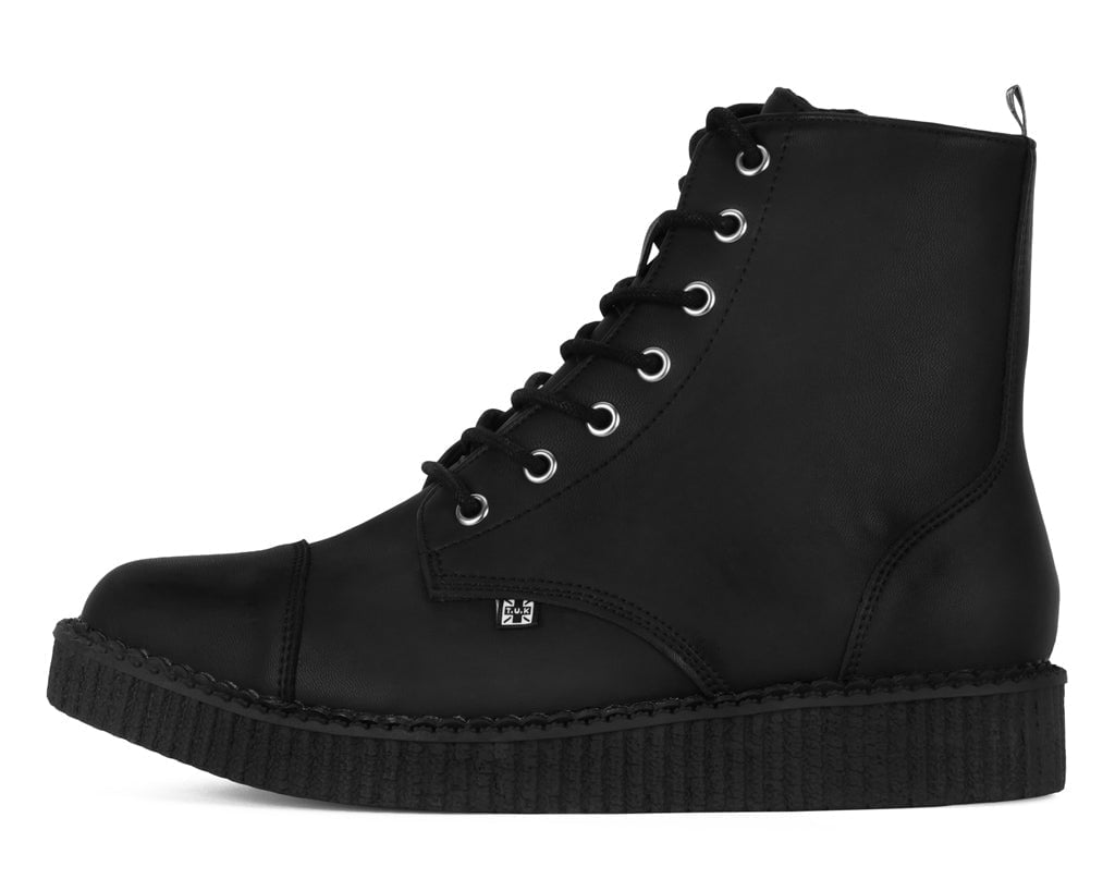 T.U.K. Shoes A9636 Black TUKskin™ Pointed Lace Up Boot