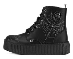 T.U.K. Shoes V3435 Black TUKskin 7 eye Spiderweb Viva Mondo Boot