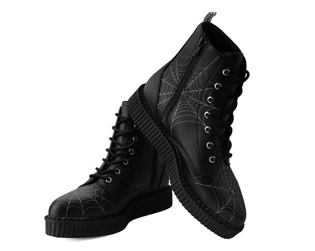 T.U.K. Shoes A9746 Black  TUKskin™ 7-Eye Spiderweb Glow Boot