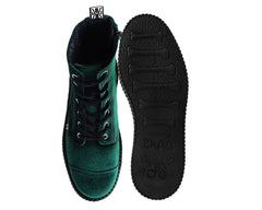 T.U.K. Shoes V9759L Green Velvet 7-Eye Viva Mondo Boot