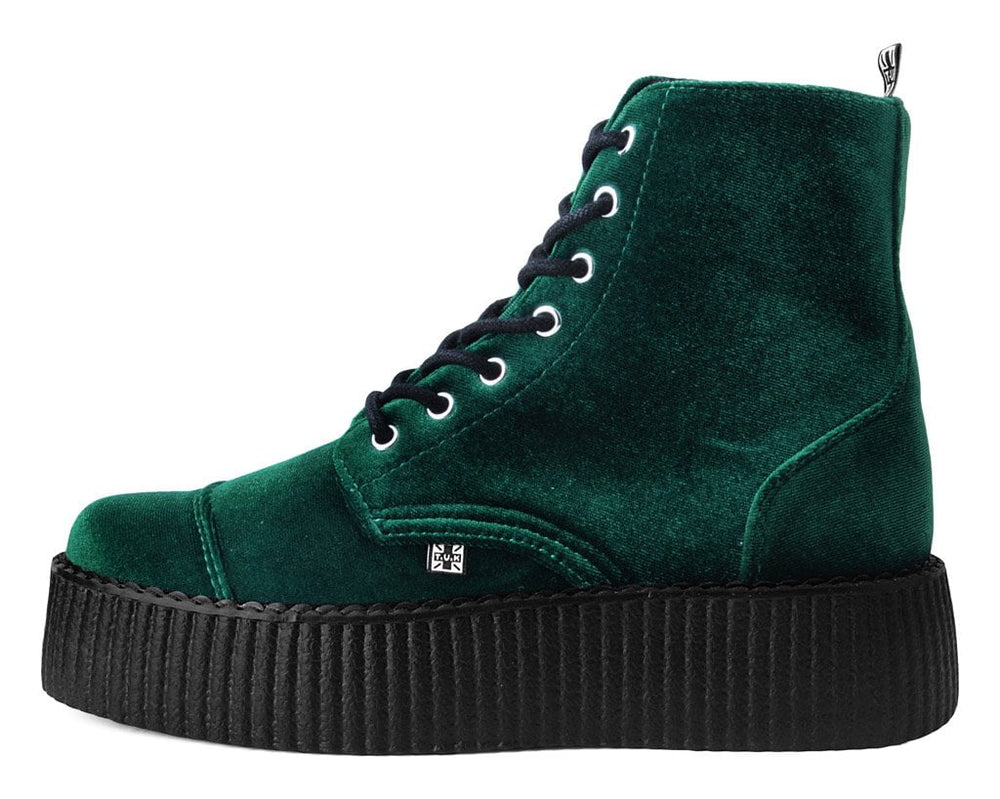 T.U.K. Shoes V9759L Green Velvet 7-Eye Viva Mondo Boot