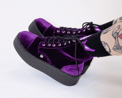 T.U.K. Shoes V9656L Violet Velvet Viva Mondo Boot