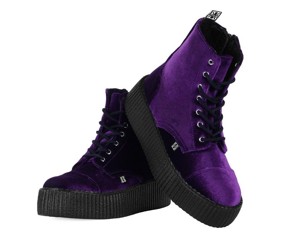 T.U.K. Shoes V9656L Violet Velvet Viva Mondo Boot
