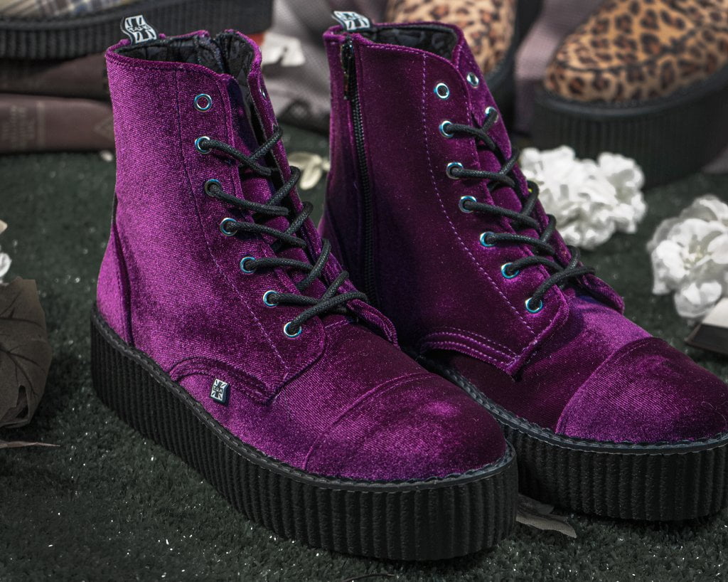 T.U.K. Shoes V9656L Violet Velvet Viva Mondo Boot