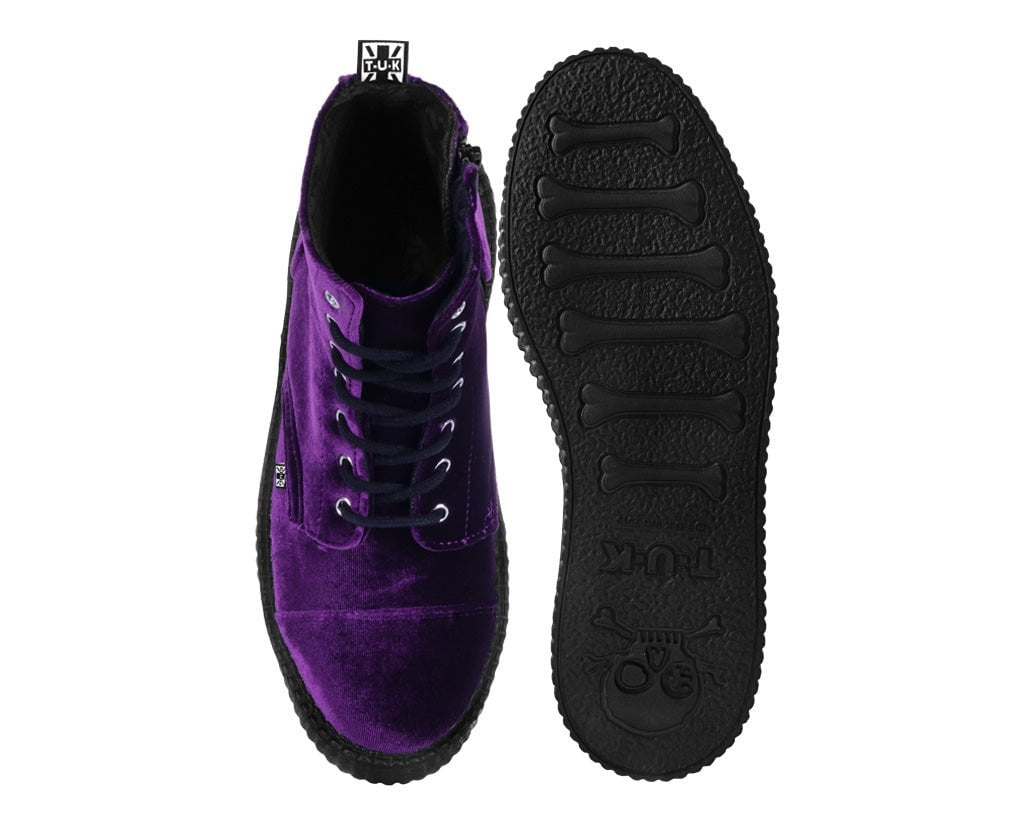 T.U.K. Shoes V9656L Violet Velvet Viva Mondo Boot