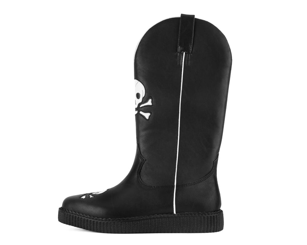 T.U.K. Shoes A3439 Black Skull Western Creeper Boot