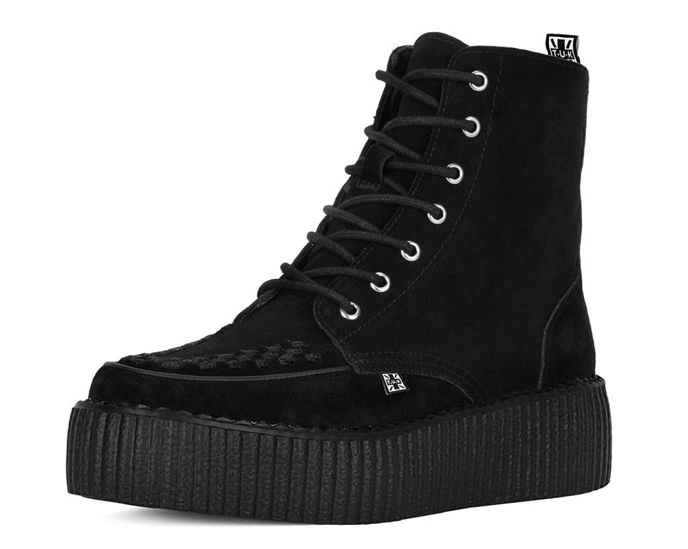 T.U.K. Shoes V3332 Black Suede Interlace Viva Mondo Boot