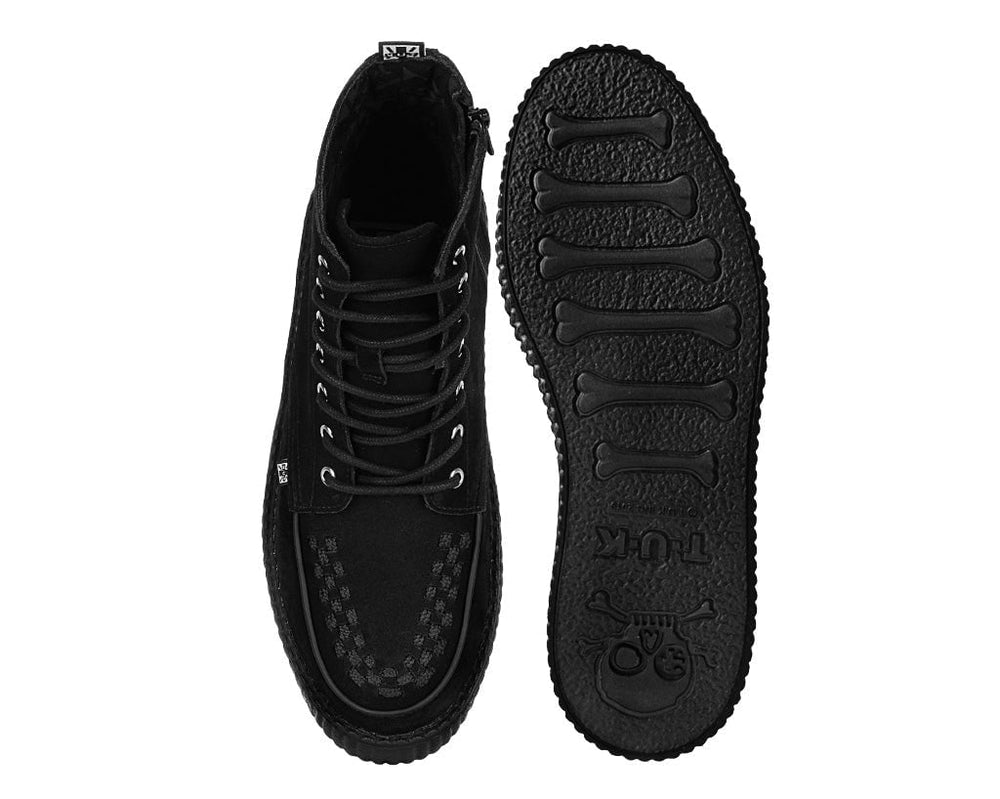 T.U.K. Shoes V3332 Black Suede Interlace Viva Mondo Boot