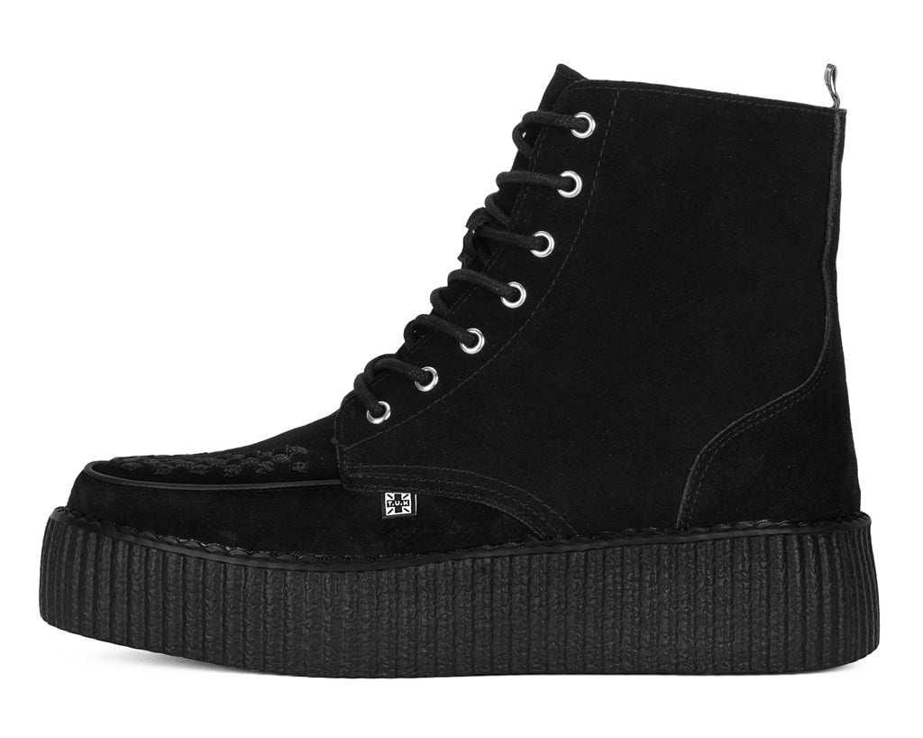 T.U.K. Shoes V3332 Black Suede Interlace Viva Mondo Boot