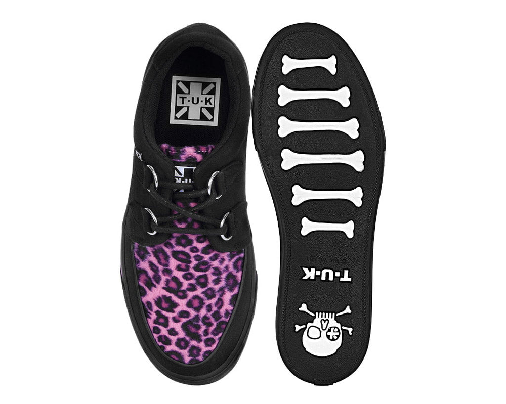 T.U.K. Shoes A9483 Black & Pink Leopard Sneaker