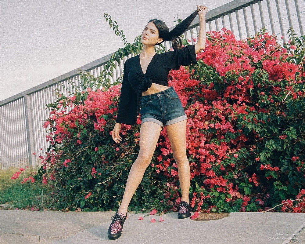 T.U.K. Shoes A9483 Black & Pink Leopard Sneaker
