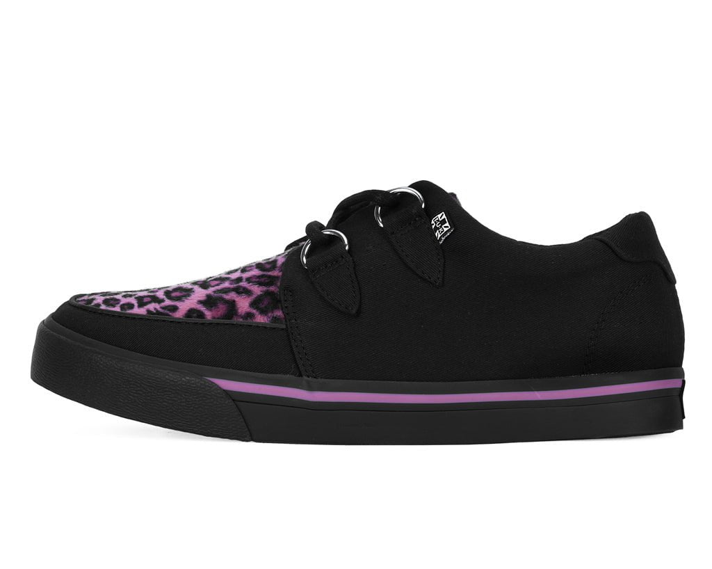 T.U.K. Shoes A9483 Black & Pink Leopard Sneaker